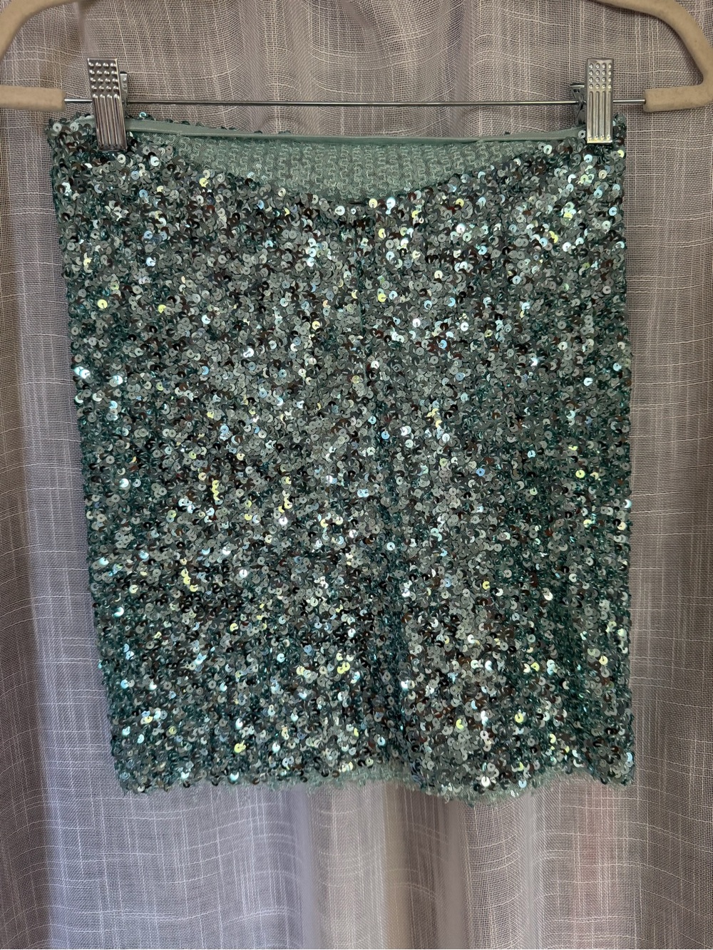 SIEDRÉS Sequin Tube Top - Aqua - Picture 3 of 4